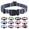 Picture of Mihqy Dog Collar with Bohemia Floral Tribal Geometric Patterns - Soft Ethnic Style Collar Adjustable for Small Medium Large Dogs (Bohemian Blue,XS)
