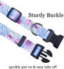 Picture of Mihqy Dog Collar and Leash Set with Bohemia Floral Tribal Geometric Patterns - Soft Ethnic Style Collar Adjustable for Small Medium Large Dogs(Purple Flower Flower Set,L)