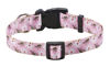 Picture of Mihqy Dog Collar with Bohemia Floral Tribal Geometric Patterns - Soft Ethnic Style Collar Adjustable for Small Medium Large Dogs (Pink White Flower,XS)
