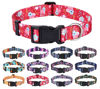 Picture of Mihqy Dog Collar with Bohemia Floral Tribal Geometric Patterns - Soft Ethnic Style Collar Adjustable for Small Medium Large Dogs(Red Flower,S)