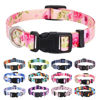 Picture of Mihqy Dog Collar with Bohemia Floral Tribal Geometric Patterns - Soft Ethnic Style Collar Adjustable for Small Medium Large Dogs (Pink Rose, S)