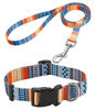 Picture of Mihqy Dog Collar and Leash Set with Bohemia Floral Tribal Geometric Patterns - Soft Ethnic Style Collar Adjustable for Small Medium Large Dogs(Bohemian Orange Set,L)
