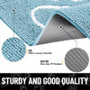 Picture of Smiry Dog Door Mat for Muddy Paws, Absorbent Dirt Trapper Non-Slip Washable Mat, Quick Dry Chenille, Mud Mat for Dogs, Entry Indoor Door Mat for Inside Floor (59x35 Inches, Sky Blue)