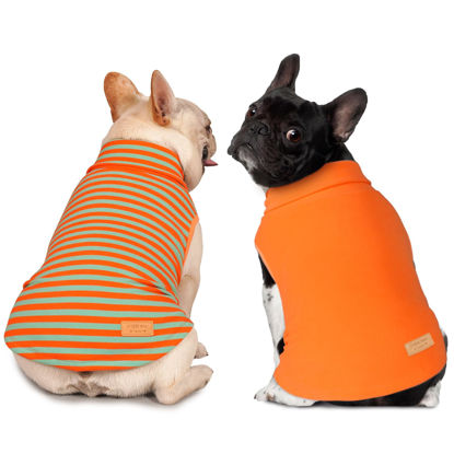 Picture of KYEESE 2Pack Dog Sweater Turtleneck Dog Sweaters for Small Dogs Male Stretchy Dog Clothes Soft Dachshund Clothes Pullover Dog Sweatshirt Warm Dog Coats Small Dog Sweaters