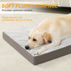 Picture of KSIIA Orthopedic Dog Bed, Waterproof, 41 x 27 Inch, Gray, Deluxe Plush, Removable Cover, Durable Zipper, Orthopedic Foam, 3-Inch Thick, For Dogs Up to 80lbs