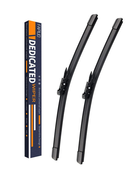 Picture of Replacement for Chevrolet Silverado 2008-2013,GMC Sierra 2007-2013 Silent Wipers -FAPIUO Front Windshield Pinch Tab Wipers 22"+22" Blade Set (2 Pack）