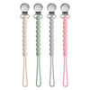 Picture of Pacifier Clips for Boys Girls - MORIBOX 4 Pack Paci Clip Soothe Baby Binky Holder for Shower Birthday Gift