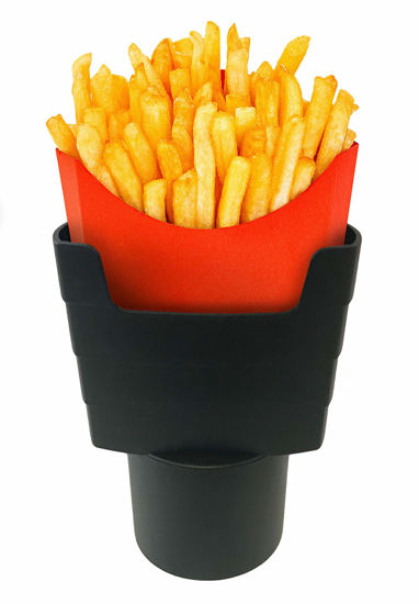 Picture of MAAD™ 'Fries on The Fly' Universal Car French Fry Holder for Cup Holder - Perfect White Elephant Gift Idea, Stocking Stuffer