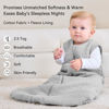 Picture of Unnivoll Baby Sleep Sack 6-12 Months TOG 2.5 Winter Baby Wearable Blanket, 100% Cotton Fabric Newborn Infant Sleeping Sack 2-Way Zipper Quilted Baby Sleep Bag, Warm Soft Grey