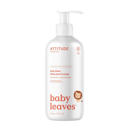 Picture of ATTITUDE Baby Lotion, EWG Verified Moisturizer, Dermatologically Tested Moisturizing Cream, Vegan and Cruelty-Free, Pear Nectar, 16 Fl Oz