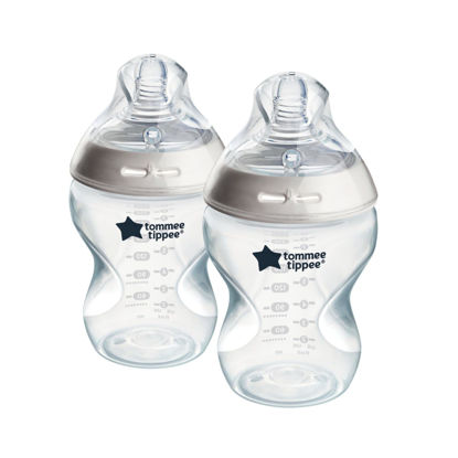 Picture of Tommee Tippee Baby Bottles, Natural Start Anti-Colic Baby Bottle with Slow Flow Breast-Like Nipple, 9oz, 0m+, Self-Sterilizing, Baby Feeding Essentials, Pack of 2