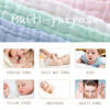 Picture of MUKIN Baby Washcloths - Natural Cotton Baby Wipes - Soft Newborn Baby Face Towel for Sensitive Skin- Baby Registry as Shower, 10 Pack 12x12 inches (Multicolored)