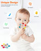 Picture of akolik Teething Toys for Babies, Baby Teethers Toy Teething Ring Silicone, Grasping Teething Toy, BPA Free Teething Nursing Accessories for 3+ Months Boy, Girl Toddlers (Blue)