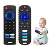 Picture of Silicone Baby Teething Toys, Teething Toys for Babies 3 6 18 24 Months, Baby Silicone Chew Toys,Remote Control Shape Teething Toys,BPA Free (Black-2)