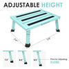 Picture of DEPSUNNY Adjustable Height Aluminum RV Step, Stable Foldable Platform Step Stool, Supports Up to 1,000 lb, Non-Slip Rubber Feet and Platform Mat, Easy to Carry (Green)