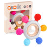 Picture of akolik Teething Toys for Babies, Baby Teethers Toy Teething Ring Silicone, Grasping Teething Toy, BPA Free Teething Nursing Accessories for 3+ Months Boy, Girl Toddlers