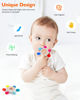 Picture of akolik Teething Toys for Babies, Baby Teethers Toy Teething Ring Silicone, Grasping Teething Toy, BPA Free Teething Nursing Accessories for 3+ Months Boy, Girl Toddlers