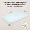 Picture of 2-Pack Mini Crib Sheets Fitted, Pack and Play Sheets - Organic Cotton Pack N Play Sheets for Pack and Play Mattress, Playard Baby Crib Sheets, Jersey Crib Sheets Neutral for Boys (Jolly Rainbow)