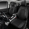 Picture of CAR PASS Leather and 3D Air Mesh Universal Fit Car Seat Covers, for Sedans,Trucks,Suvs,Airbag Compatible,Zipper Design and Reserved Opening Holes for Headrest(Full Set, Black and Black)