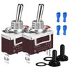 Picture of DaierTek SPST Waterproof Toggle Switch 12V DC 30A 125VAC 20A Marine Heavy Duty 2 Pin ON Off Spade Terminals for Automotive Car Boat -2 Pack