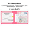 Picture of Cacturism Car Registration and Insurance Holder, Vehicle Glove Box Car Organizer Men Women Wallet Accessories Case for Cards, Essential Document, Driver License, Hot Pink