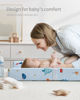Picture of Blissful Diary Baby Changing Pad with Waterproof Lining Foam, Includes a Soft & Washable Cover, Contoured Changing Table Pads for Dresser Top with Non-Slip Bottom, 32”×16” (Blue, Rectangular)