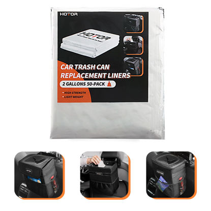 Picture of HOTOR Car Trash Bags, Liner Refills (50-Pack), (Trash Can is not Included)