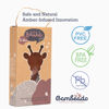 Picture of Amber Oil Baby Teething Toy - Natural Amber, Teething Relief Rubber Giraffe Teething Toy, Special Baltic Teether Toy for Sore Gums - Alternative to Amber Teething Necklace (LittleBamber)