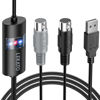 Picture of LEKATO USB MIDI Cable, MIDI USB Interface with Input & Output Connecting Piano Keyboard/Synthesizer for Editing & Recording Professional MIDI Cable Adapter with Windows/Mac for Studio -6.5Ft