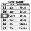 Picture of BV Dog Tie Out Cable 25 Feet- Dog Leads for Yard Light Weight- Up to 60 Pounds | Tie Out Cable for Dogs, Reflective Dog Lead, Dog Cable 25ft | Rust Free Dog Chain for Yard Outdoor (Blue Pair)