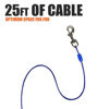 Picture of BV Dog Tie Out Cable 25 Feet- Dog Leads for Yard Light Weight- Up to 60 Pounds | Tie Out Cable for Dogs, Reflective Dog Lead, Dog Cable 25ft | Rust Free Dog Chain for Yard Outdoor (Blue Pair)