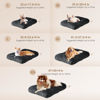 Picture of EHEYCIGA Fluffy Dog Crate Bed for Extra Large Dogs, Plush Faux Fur Dog Crate Pad, Calming Anti Anxiety XL Dog Bed for Crate, Washable Soft Warm Dog Crate Mat with Non-Slip Bottom, Dark Grey