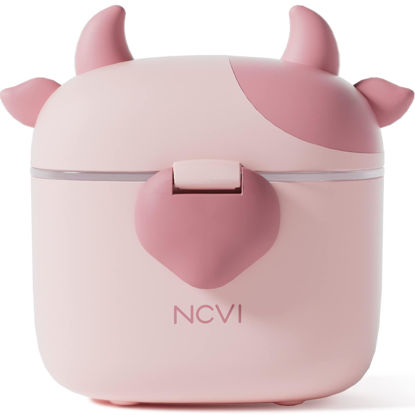 Picture of NCVI Baby Formula Dispenser On The Go, Formula Container to Go, Formula Holder for Travel, Outdoor Picnic with Baby Infant, Portable Container for Milk Powder, Snacks, Candy, Fruits (Pink)