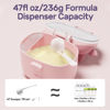 Picture of NCVI Baby Formula Dispenser On The Go, Formula Container to Go, Formula Holder for Travel, Outdoor Picnic with Baby Infant, Portable Container for Milk Powder, Snacks, Candy, Fruits (Pink)