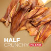 Picture of Natural Farm Half Pig Ears for Dogs (50-Pack), One Ingredient: Natural Pigs Ears, Air Dried, Long-Lasting & Highly Digestible Treats, Great for Puppy and Large/Medium Dogs