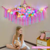 Picture of FIOBEE Stuffed Animals Net or Hammock with LED Light, Toy Hammock Hanging Stuffed Animals Storage Organizer Holder Room Décor for Nursery Kids Bedroom