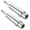 Picture of JOMLEY XLR Female to 1/4" TS Mono Adapter, Unbalanced XLR Female to 1/4 Inch TS Mono Male Plug Cable Adapter for Mixers, Microphones, Amplifiers - 2 Pack