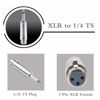 Picture of JOMLEY XLR Female to 1/4" TS Mono Adapter, Unbalanced XLR Female to 1/4 Inch TS Mono Male Plug Cable Adapter for Mixers, Microphones, Amplifiers - 2 Pack