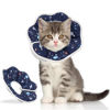 Picture of QIYADIN Soft Cat Cone, Adjustable Cat Recovery Collar After Surgery to Prevent Licking Wound, Protective Cat Neck Cone, Comfortable Pet Elizabethan Collar for Cats Kittens and Puppies (X-Small)