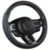 Picture of West Llama Car Steering Wheel Cover for Ford Escape,Explorer,Fusion,Focus,Bronco,Transit,Edge(Diamond Quilted - Black+Blue- Standard Size)