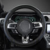Picture of West Llama Car Steering Wheel Cover for Ford Escape,Explorer,Fusion,Focus,Bronco,Transit,Edge(Diamond Quilted - Black+Blue- Standard Size)