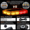 Picture of ASPL 48LED Roof Top Strobe Lights, High Visibility Emergency Safety Warning LED Mini Strobe Light bar with Magnetic Base for 12-24V Snow Plow, Trucks, Construction Vehicles (Amber/Red)