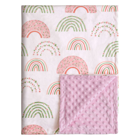 Picture of Soarwg Kids Baby Blanket Unisex Newborn, Super Soft Comfy Rainbow Blankets, for Toddler Baby Nursery Bed Blanket Stroller Crib Shower Gifts, 30 x 40 Inch