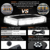 Picture of ASPL 48LED Roof Top Strobe Lights, High Visibility Emergency Safety Warning LED Mini Strobe Light bar with Magnetic Base for 12-24V Snow Plow, Trucks, Construction Vehicles (White)