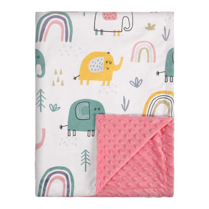 Picture of Soarwg Kids Baby Blanket Unisex Newborn, Super Soft Comfy Pink Elephant Blankets, for Toddler Baby Nursery Bed Blankets Stroller Crib Shower Gifts, 30 x 40 Inch