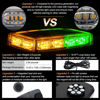 Picture of ASPL 48LED Roof Top Strobe Lights, High Visibility Emergency Safety Warning LED Mini Strobe Light bar with Magnetic Base for 12-24V Snow Plow, Trucks, Construction Vehicles (Amber/Green)
