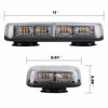 Picture of ASPL 48LED Roof Top Strobe Lights, High Visibility Emergency Safety Warning LED Mini Strobe Light bar with Magnetic Base for 12-24V Snow Plow, Trucks, Construction Vehicles (Amber/Green)