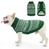 Picture of HOMIMP Dog Sweater Argyle - Warm Sweater Winter Clothes Puppy Soft Coat, Ugly Dog Sweater for Small Medium and Large Dogs, Pet Clothing Boy Girl, Green SM