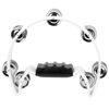 Picture of Soulmate Tambourine Metal Jingles Hand Held Percussion Half-Moon Single Row Tambourine for Kids Adult Musical Instrument Gift for KTV, Party, White for 3+ years old
