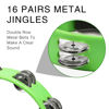 Picture of Soulmate Tambourine Metal Jingles Hand Held Percussion Half-Moon Single Row Tambourine for Kids Adult Musical Instrument Gift for KTV, Party, Green